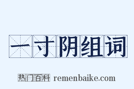 一寸阴组词是什么意思的图片